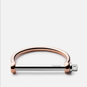 Miansai Screw Cuff, Rose/Silver Bar